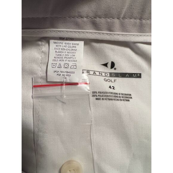NWT GRAND SLAM Total Tech Performance Flat Front Golf Shorts Men's Size 42 - Picture 4 of 5